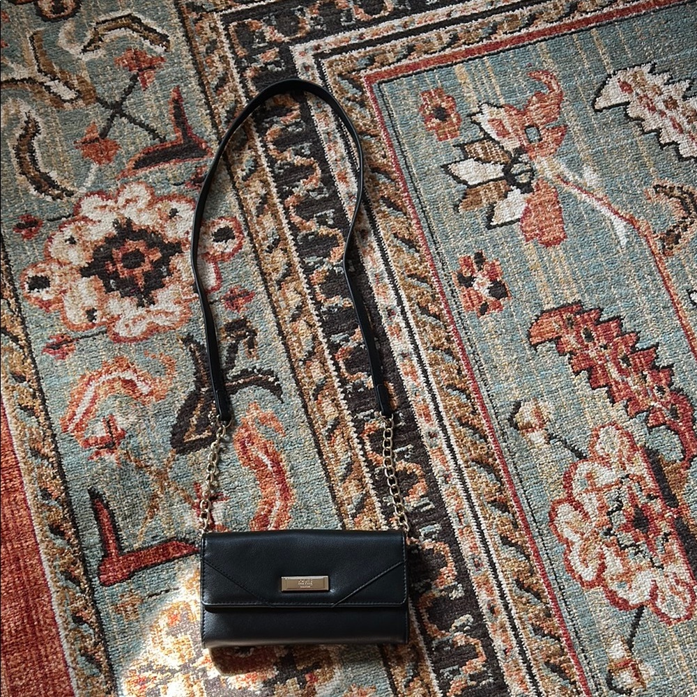 Jones New York black Leather Clutch